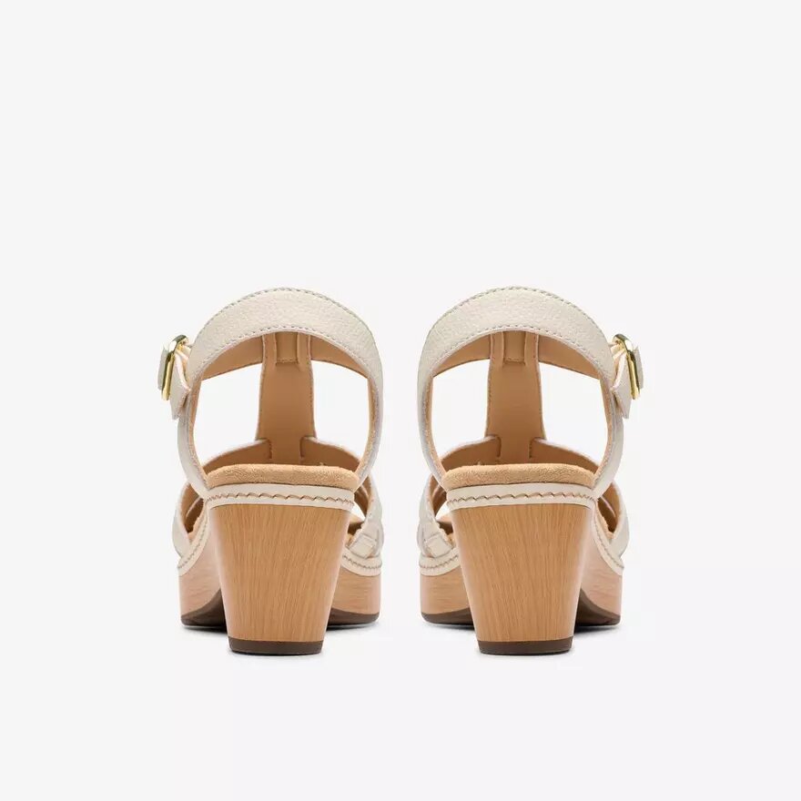 Cuñas de cuero color crema Seannah Madi para mujer Cuñas de cuero color crema Seannah Madi para mujer