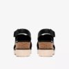 Cuñas de cuero negro Diaz Cross para mujer