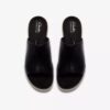 Cuñas de cuero negro «Diaz» para mujer
