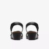 Cuñas de cuero negro Kacha Twist para mujer Cuñas de cuero negro Kacha Twist para mujer