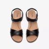 Cuñas de cuero negro Kacha Twist para mujer Cuñas de cuero negro Kacha Twist para mujer