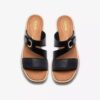 Cuñas de cuero negro Kidiki Cove para mujer