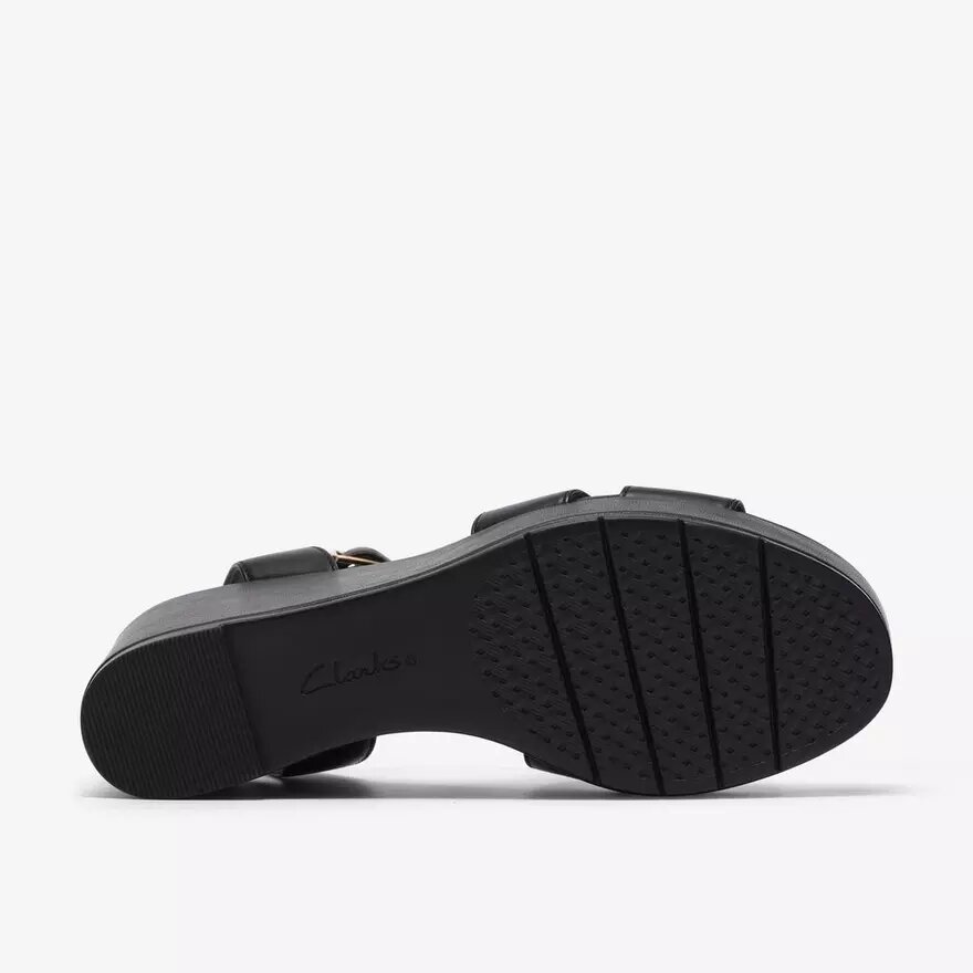 Cuñas de cuero negro Sabina Hope para mujer Cuñas de cuero negro Sabina Hope para mujer