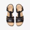Cuñas de cuero negro Seannah Madi para mujer Cuñas de cuero negro Seannah Madi para mujer