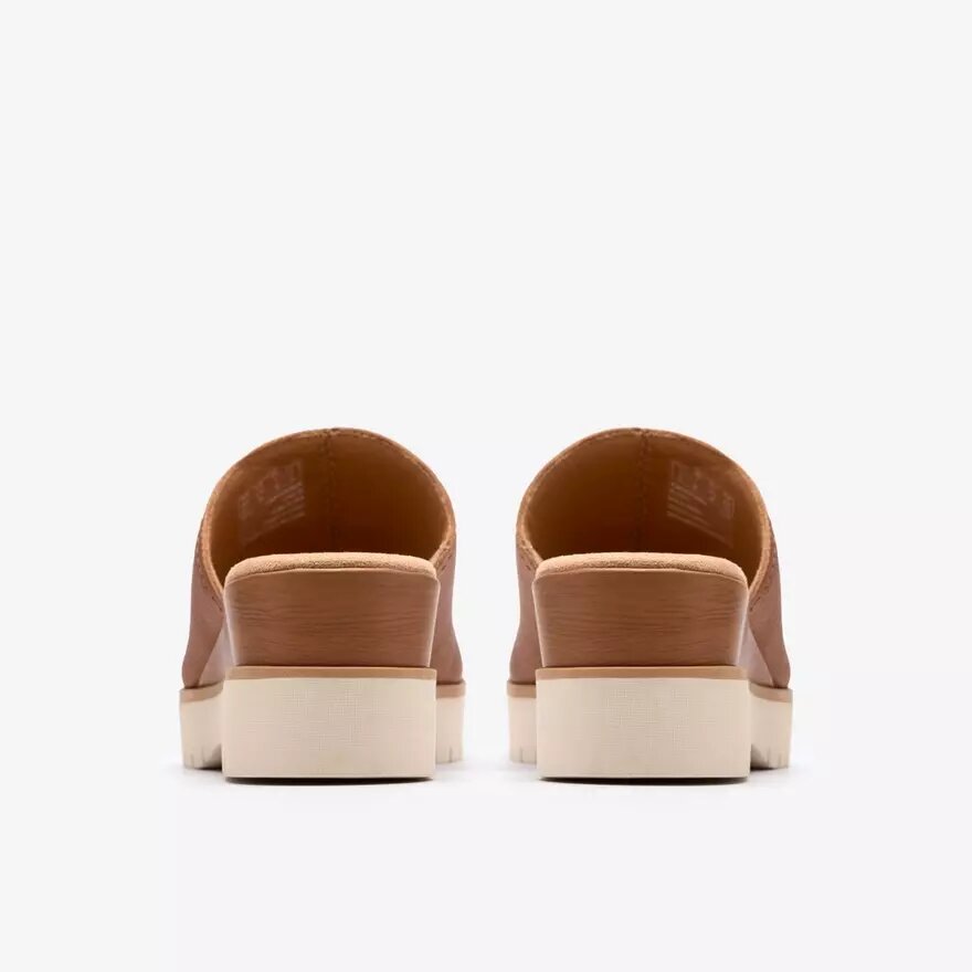 Cuñas de Diaz para mujer en piel color tostado Cuñas de Diaz para mujer en piel color tostado