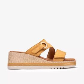 Cuñas de nubuck amarillas Kidiki Cove para mujer