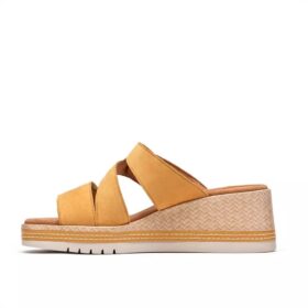 Cuñas de nubuck amarillas Kidiki Cove para mujer