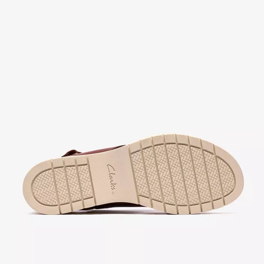 Cuñas de piel naranja quemado Diaz Cross para mujer Cuñas de piel naranja quemado Diaz Cross para mujer