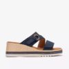 Cuñas Kidiki Cove para mujer, en nubuck azul marino