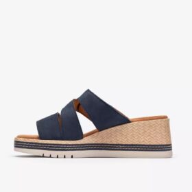 Cuñas Kidiki Cove para mujer, en nubuck azul marino
