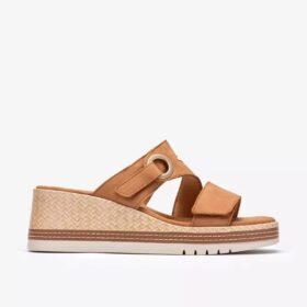 Cuñas Kidiki Cove para mujer, en nubuck color tostado