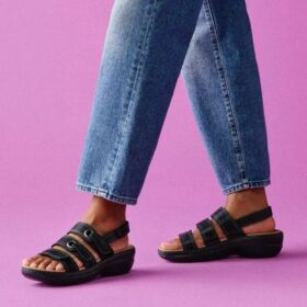 Cuñas Merliah2 Bali para mujer, en negro