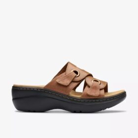 Cuñas Merliah2 Cove de piel color tostado para mujer