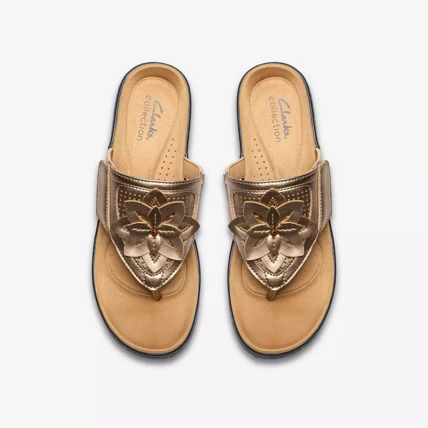 Cuñas Merliah2 Kyla doradas metalizadas para mujer Cuñas Merliah2 Kyla doradas metalizadas para mujer