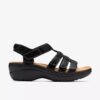 Cuñas Merliah2 Ruby de cuero negro para mujer