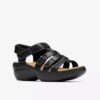 Cuñas Merliah2 Ruby de cuero negro para mujer