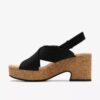 Cuñas Nerisa West de nubuck negro para mujer Cuñas Nerisa West de nubuck negro para mujer