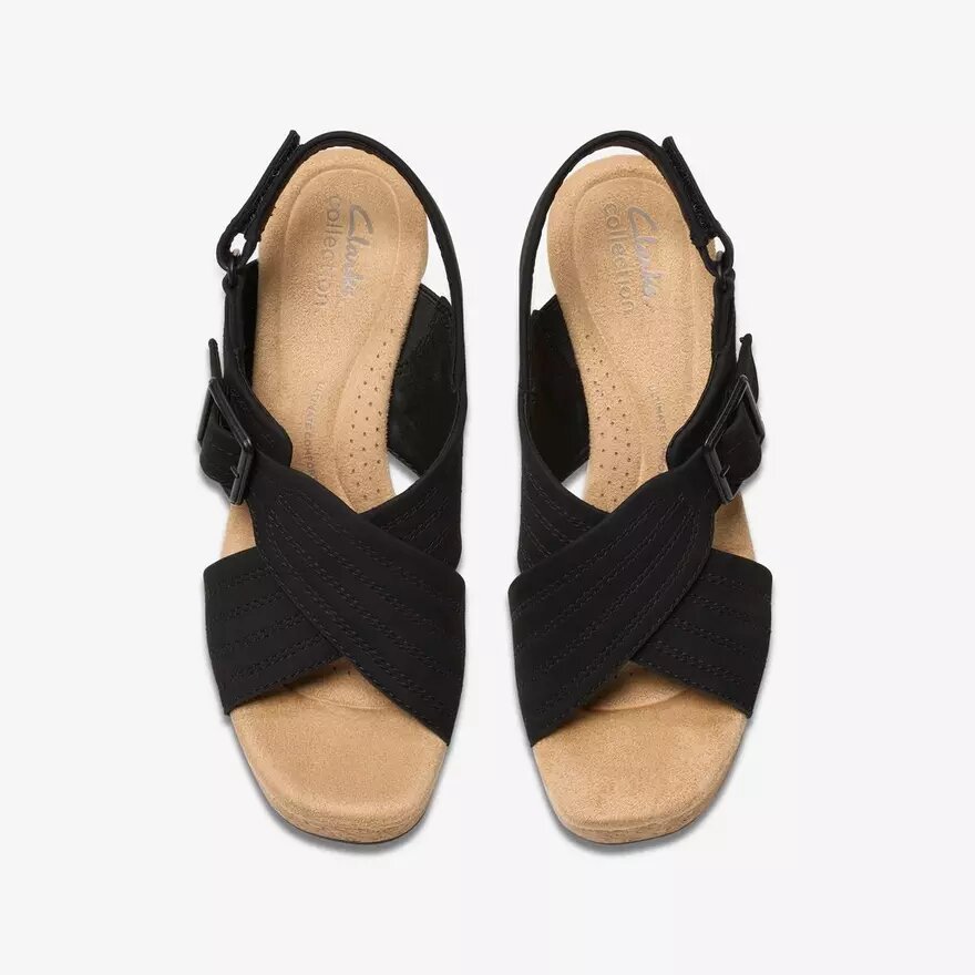 Cuñas Nerisa West de nubuck negro para mujer Cuñas Nerisa West de nubuck negro para mujer