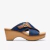 Cuñas Seannah Nora en denim oscuro para mujer Cuñas Seannah Nora en denim oscuro para mujer