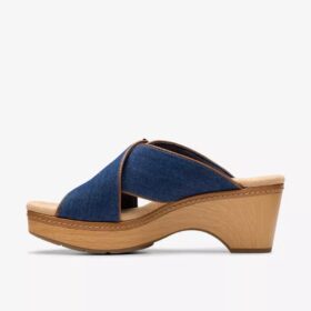 Cuñas Seannah Nora en denim oscuro para mujer
