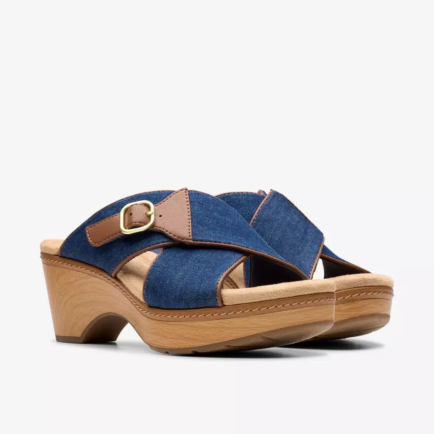 Cuñas Seannah Nora en denim oscuro para mujer Cuñas Seannah Nora en denim oscuro para mujer