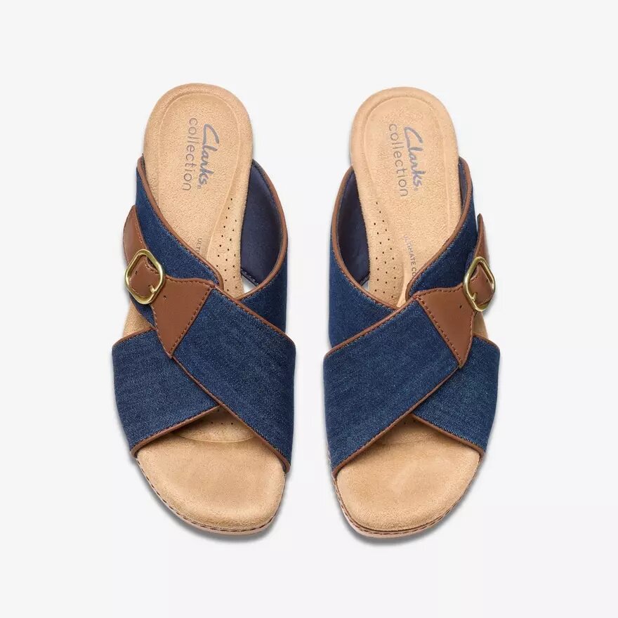 Cuñas Seannah Nora en denim oscuro para mujer Cuñas Seannah Nora en denim oscuro para mujer