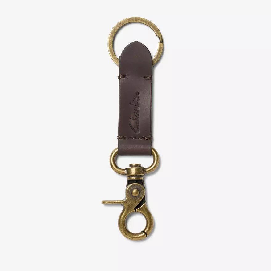 Llavero de cuero engrasado para hombre, marrón, con cartera Llavero de cuero engrasado para hombre, marrón, con cartera