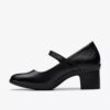 Merceditas de cuero negro Shaya Jane para mujer