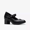 Merceditas de cuero negro Shaya Jane para mujer