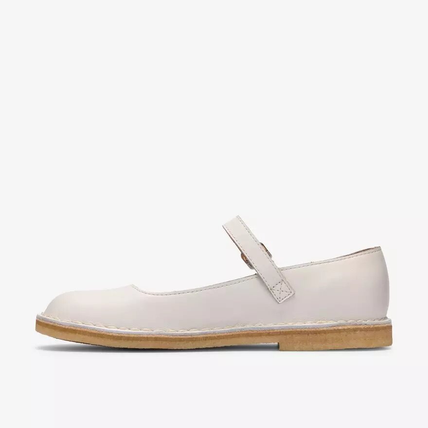 Merceditas «Desert Jane» de piel blanca para mujer Merceditas «Desert Jane» de piel blanca para mujer