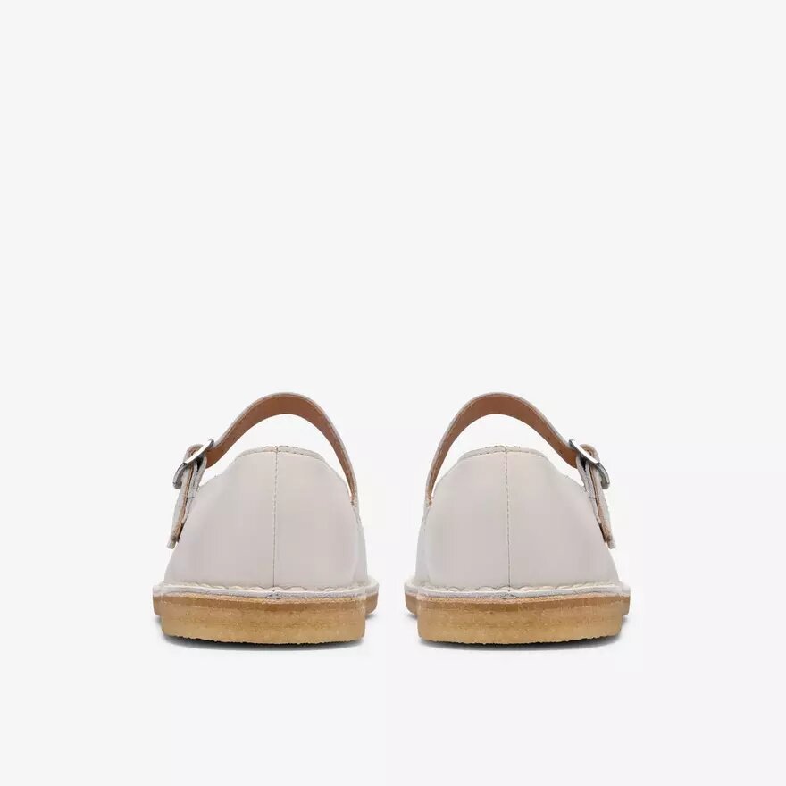 Merceditas «Desert Jane» de piel blanca para mujer Merceditas «Desert Jane» de piel blanca para mujer