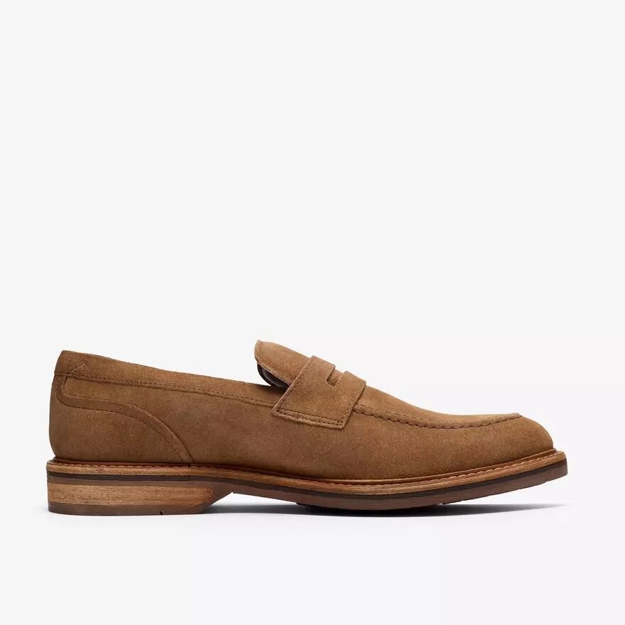 Mocasines Aldwin Step de ante color tostado para hombre Mocasines Aldwin Step de ante color tostado para hombre
