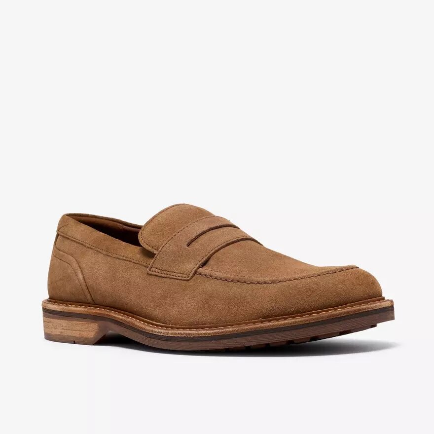 Mocasines Aldwin Step de ante color tostado para hombre Mocasines Aldwin Step de ante color tostado para hombre