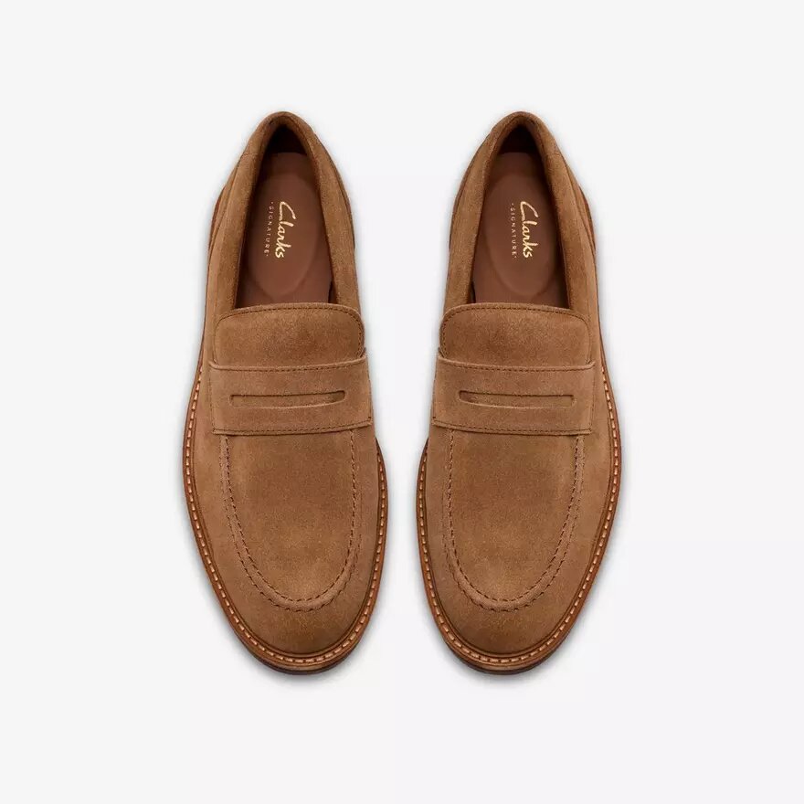 Mocasines Aldwin Step de ante color tostado para hombre Mocasines Aldwin Step de ante color tostado para hombre