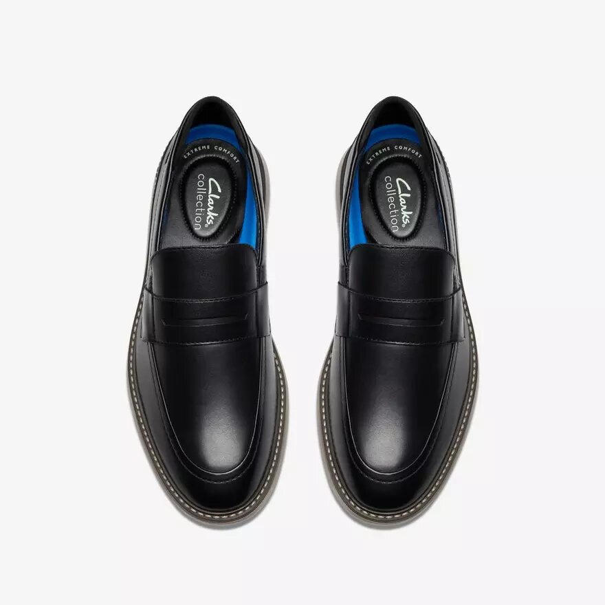 Mocasines Brantin para hombre de piel negra Mocasines Brantin para hombre de piel negra