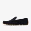 Mocasines Corsley Bar de ante azul marino para hombre