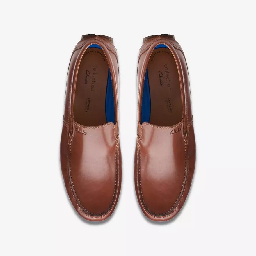 Mocasines de conducir Markman Plain para hombre, de piel marrón claro Mocasines de conducir Markman Plain para hombre, de piel marrón claro