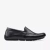 Mocasines de conductor Markman Plain de cuero negro para hombre
