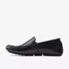 Mocasines de conductor Markman Plain de cuero negro para hombre