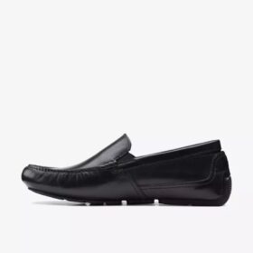 Mocasines de conductor Markman Plain de cuero negro para hombre