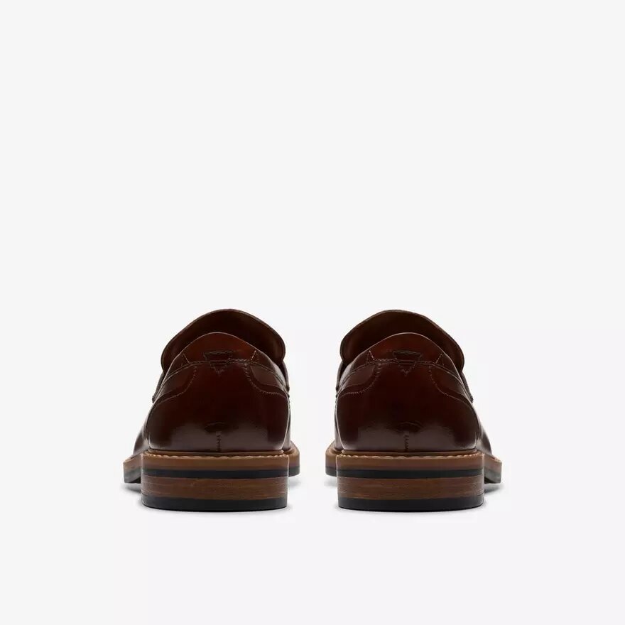 Mocasines de cuero de color tostado medio para hombre Aldwin Step Mocasines de cuero de color tostado medio para hombre Aldwin Step