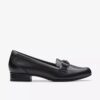 Mocasines de cuero negro Juliet Echo para mujer