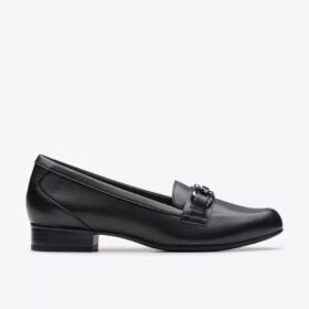 Mocasines de cuero negro Juliet Echo para mujer