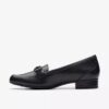 Mocasines de cuero negro Juliet Echo para mujer