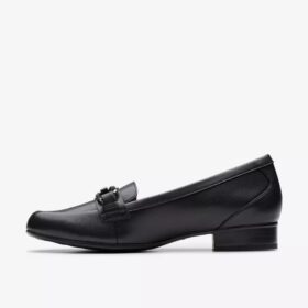 Mocasines de cuero negro Juliet Echo para mujer