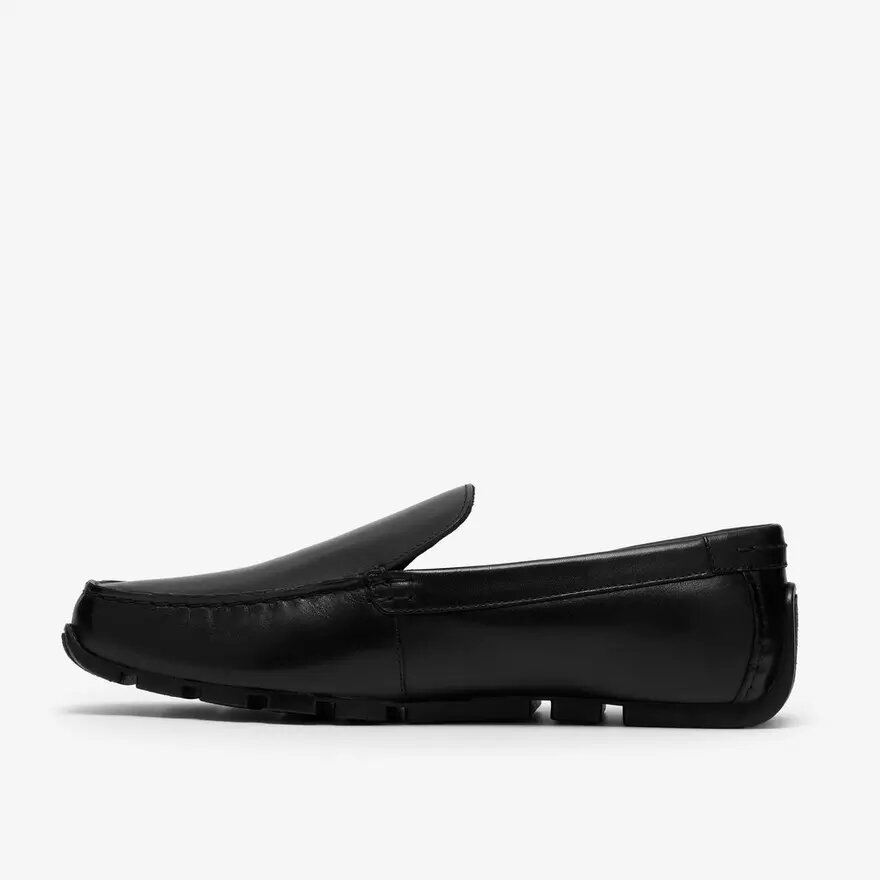 Mocasines de cuero negros lisos Corsley para hombre Mocasines de cuero negros lisos Corsley para hombre