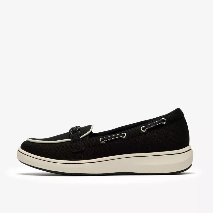 Mocasines de lona negros «Breezesky Bay» para mujer Mocasines de lona negros «Breezesky Bay» para mujer