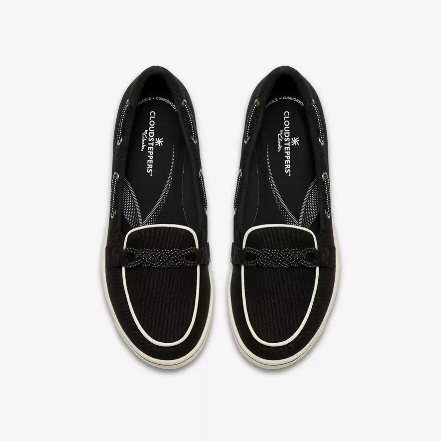 Mocasines de lona negros «Breezesky Bay» para mujer Mocasines de lona negros «Breezesky Bay» para mujer