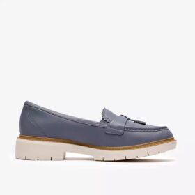 Mocasines de piel azul denim Westlynn Bella para mujer
