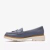 Mocasines de piel azul denim Westlynn Bella para mujer Mocasines de piel azul denim Westlynn Bella para mujer